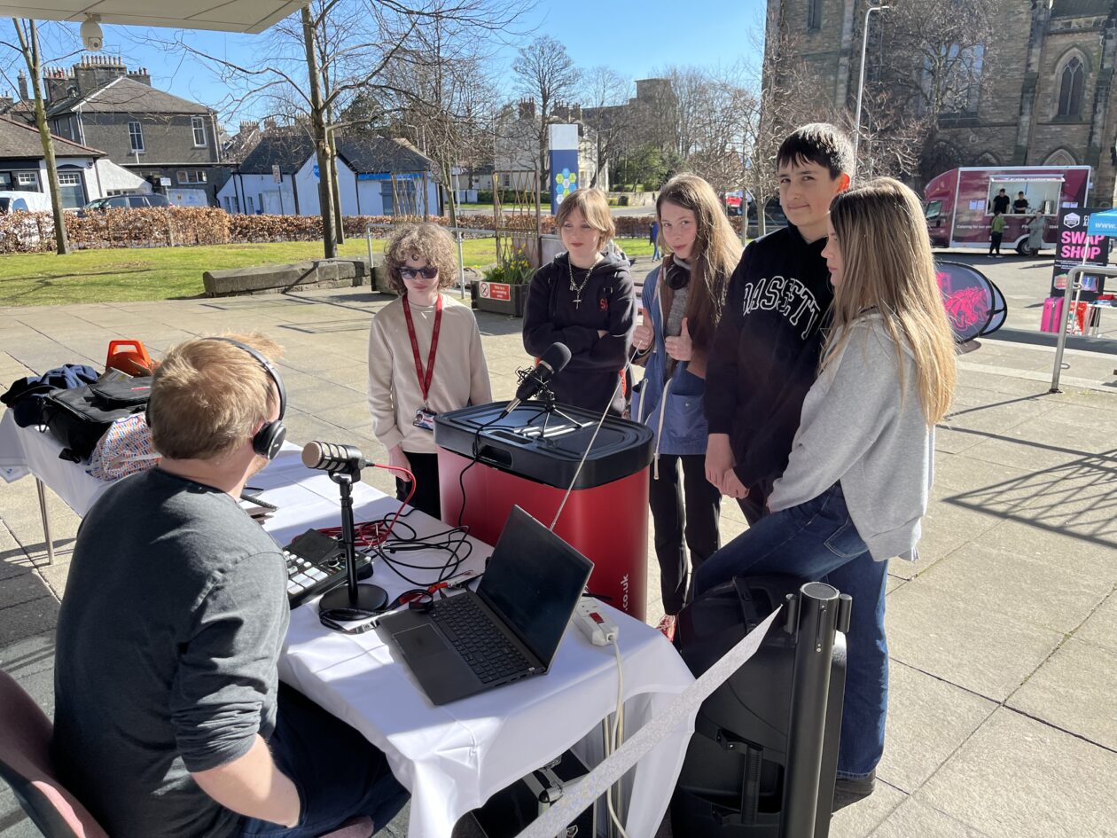 K107 Roving reporters at the Fife College Food Festival