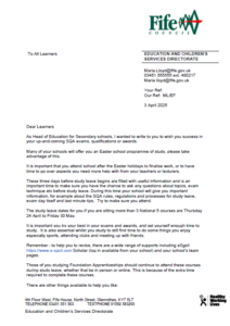 Maria Lloyd's Letter to Learners - Spring 2025