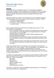 Kirkcaldy High School Equalities & Inclusion Rationale - June 2025