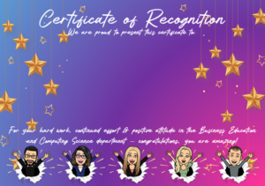 KHS Design, Engineering, and Technology Pupils of the Week Logo