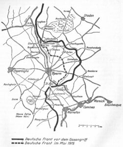 Map Showing the Ypres Salient