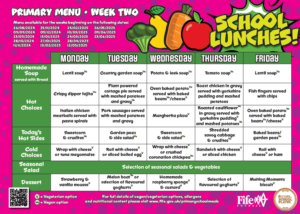 Primary School week 2 menu