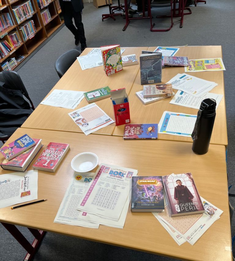 world book days activities on table