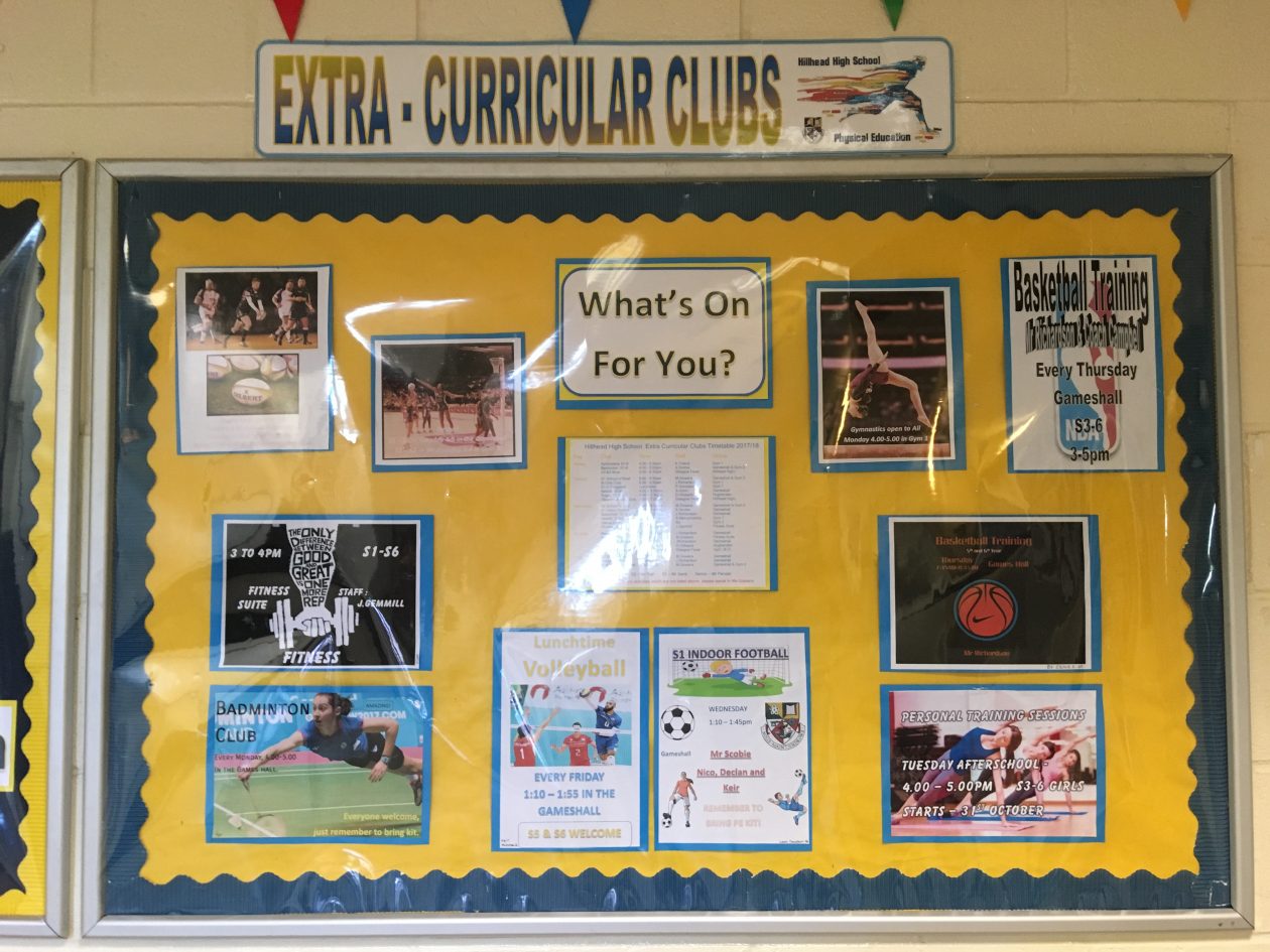 Extra-Curricular Activities | Hillhead High Physical Education ...