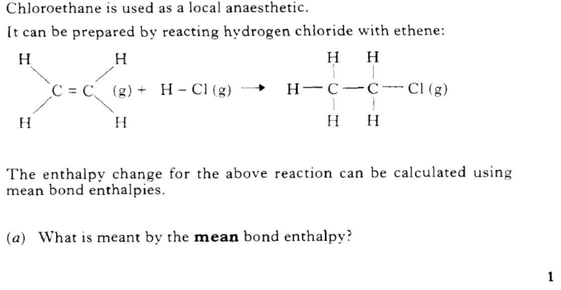 Past Paper Questions – Unit 3G1 – Bond Enthalpy – Higher Chemistry Unit ...