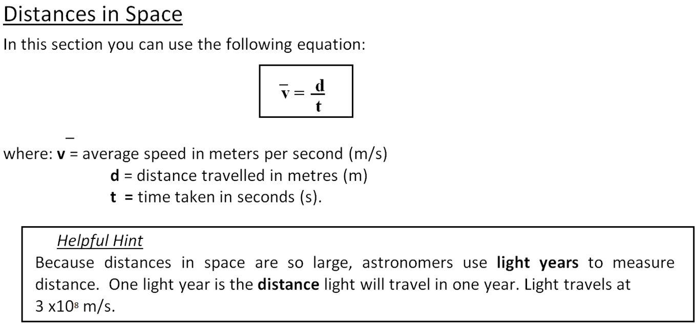from Space – S3 Physics Revision