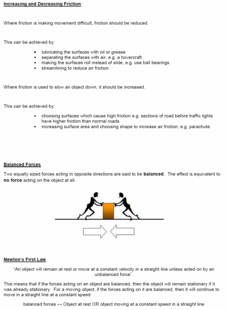 Kinematics & Forces (S3) S3 Physics Revision