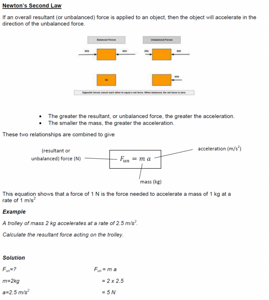 Kinematics & Forces (S3) S3 Physics Revision