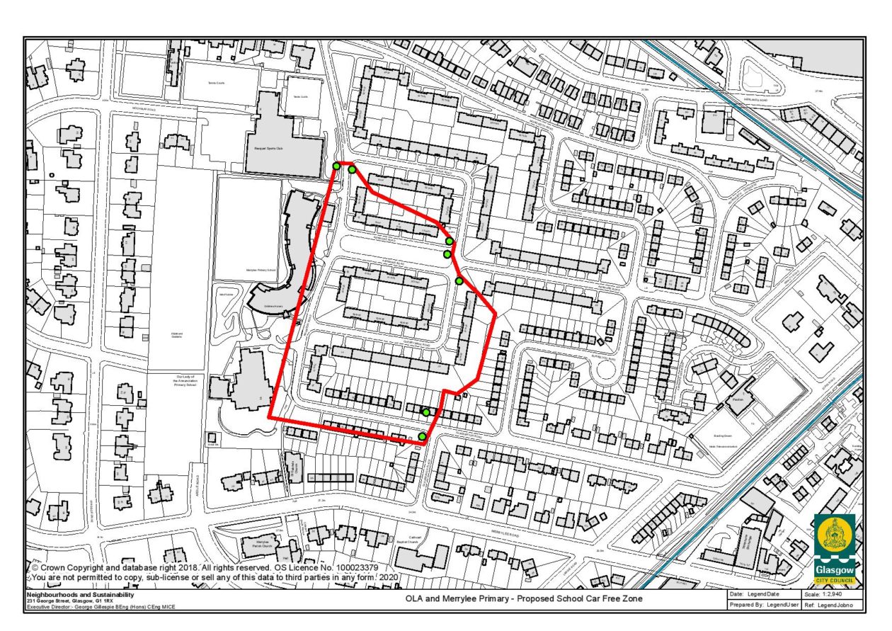 car free zone Merrylee Primary School