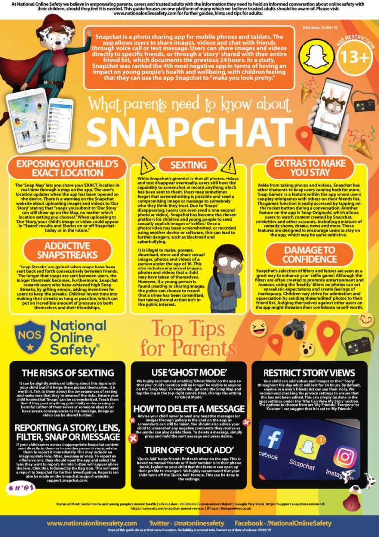 Snapchat Safety Our Lady of the Rosary