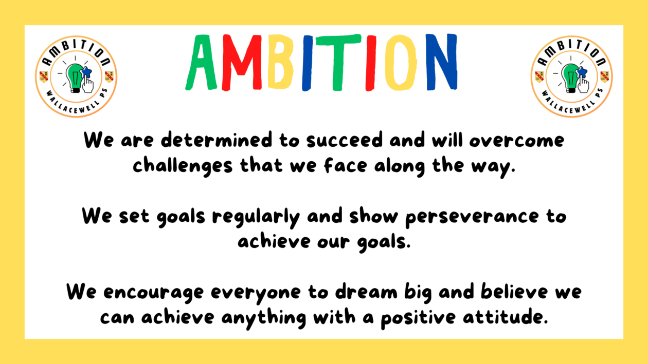 Our School – Vision, Values & Aims | Wallacewell Primary School