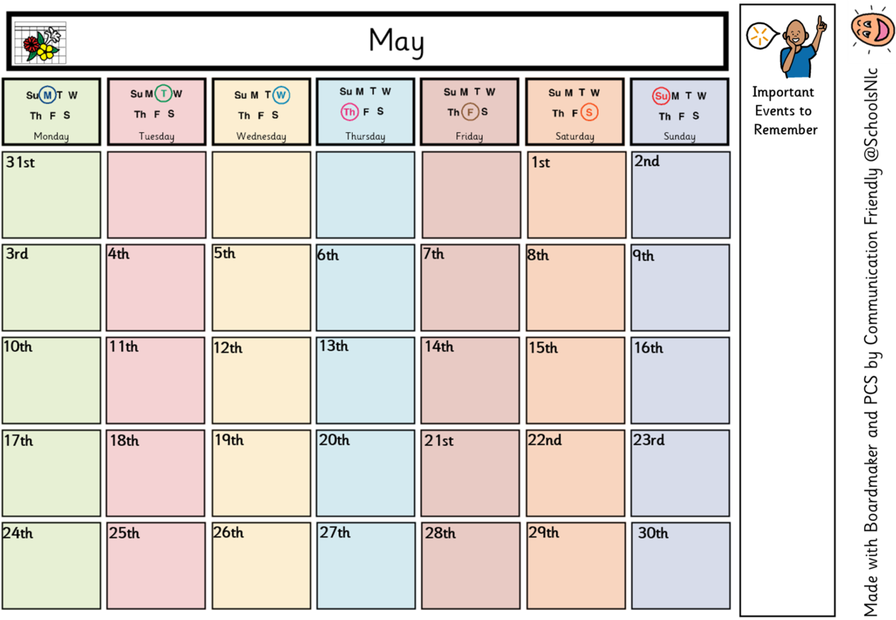 Calendar examples