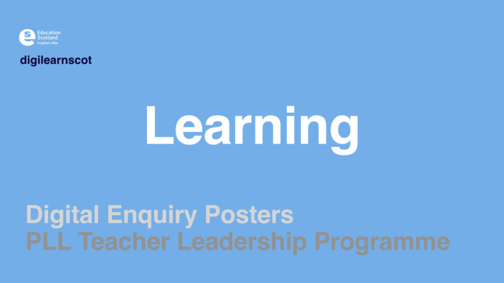 Teacher Leadership Enquiry Posters about digital learning