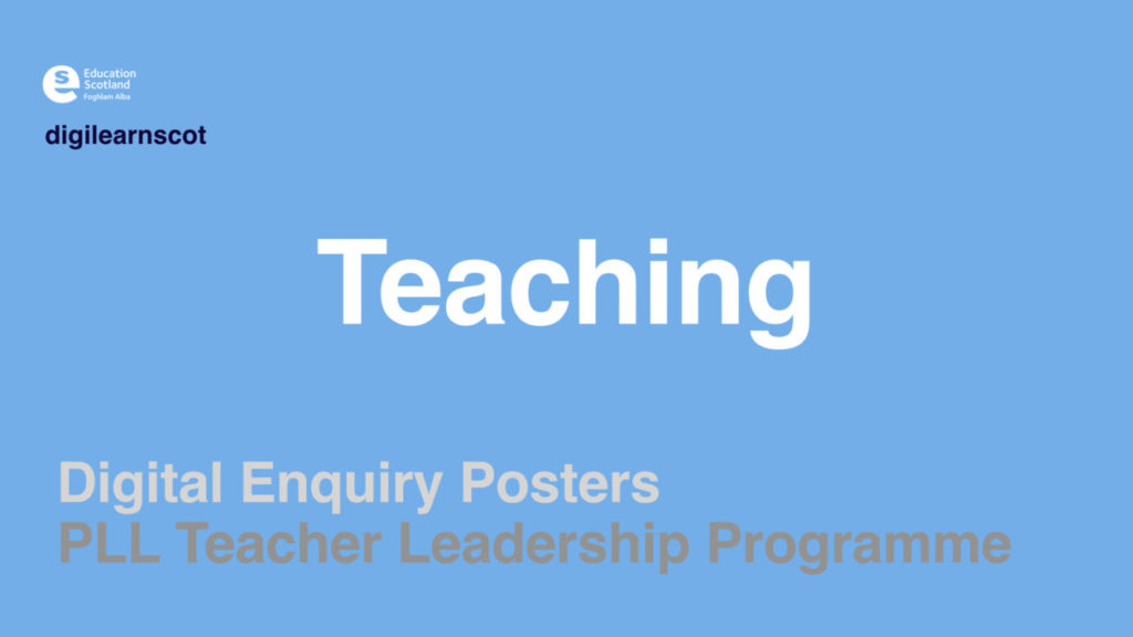 Teacher Leadership Enquiry Posters about digital teaching