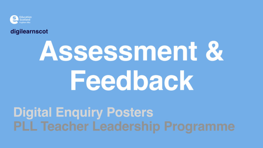 Teacher Leadership Enquiry Posters about digital assessment and feedback