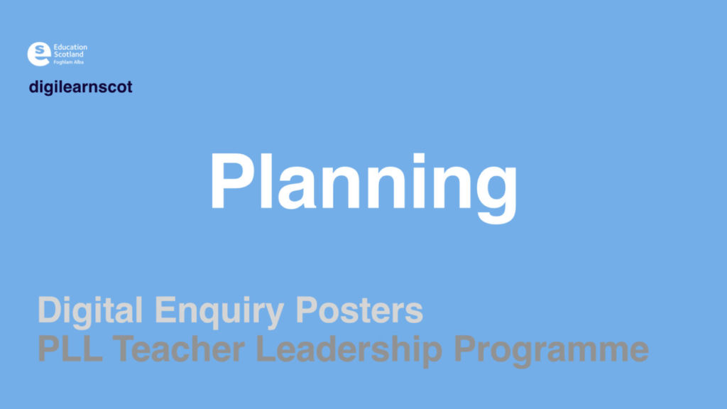 Teacher Leadership Enquiry Posters about digital planning