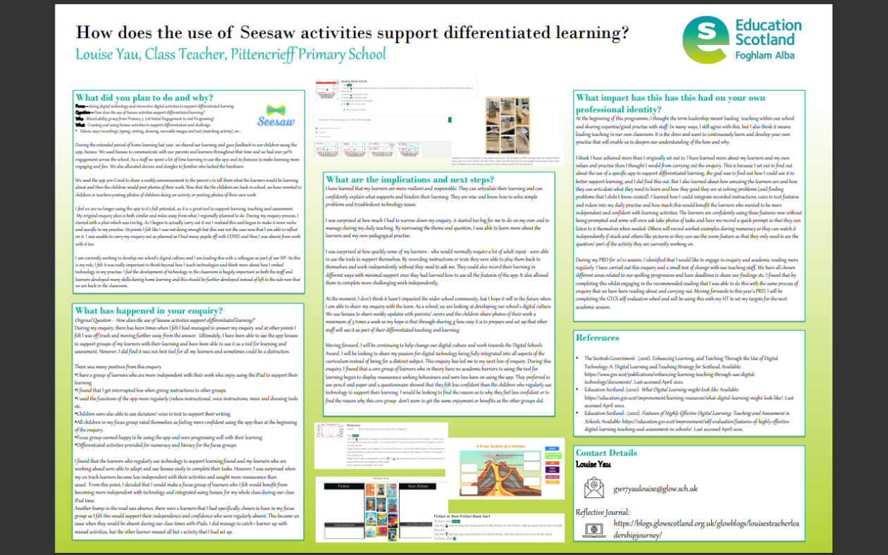 How does the use of Seesaw activities support differentiated learning?