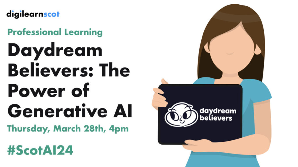 The power of generative AI. Daydream Believers iPad Woman on left.