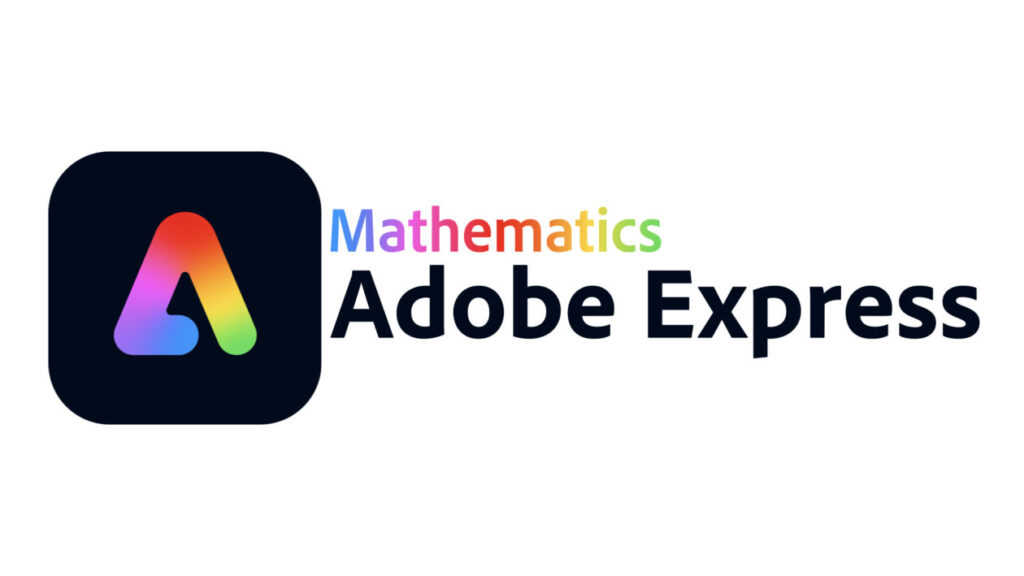 Mathematics Adobe express text on white background