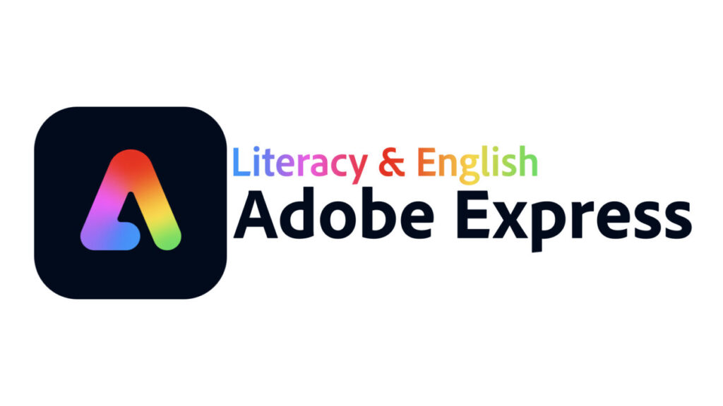 Literacy & English Adobe Express text on white background
