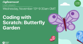 code club logo with butterflies