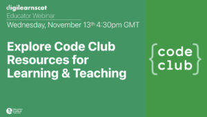 Code Club logo resources advert