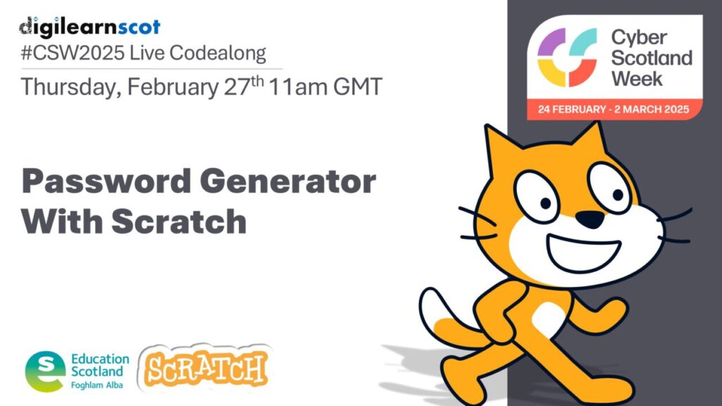 Scratch cat walking to the right