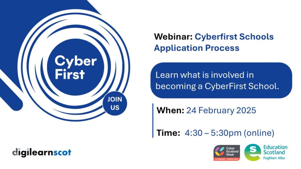 Cyberfirst webinar advert