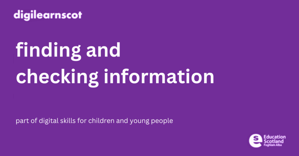 finding and checking information