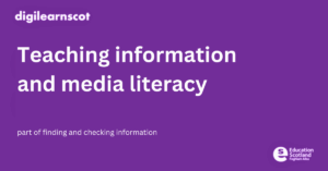 TEaching information and media literacy - part of finding and checking information