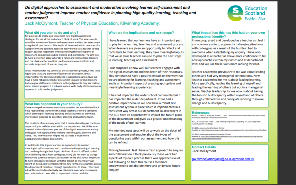 Teacher Leadership Programme 21/22 Digital Enquiries digi learn demo