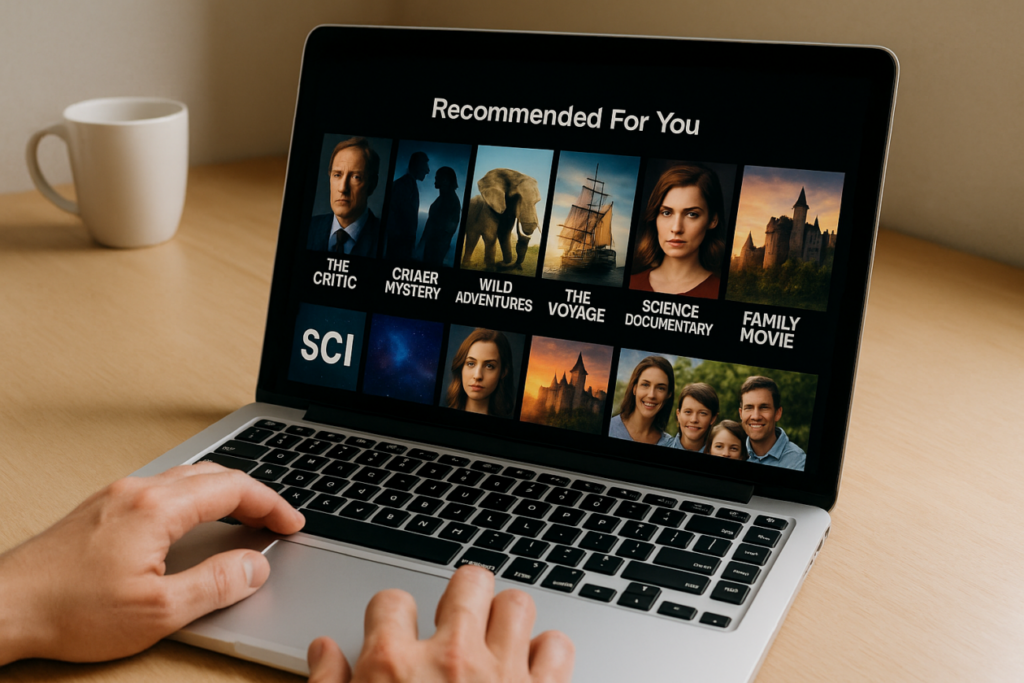 Fig 1. A streaming service showing recommended shows