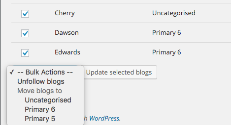 Screenshot Glow Blogs Reader  blogs tab bulk actions