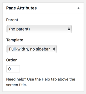 Pages Attribute Metabox