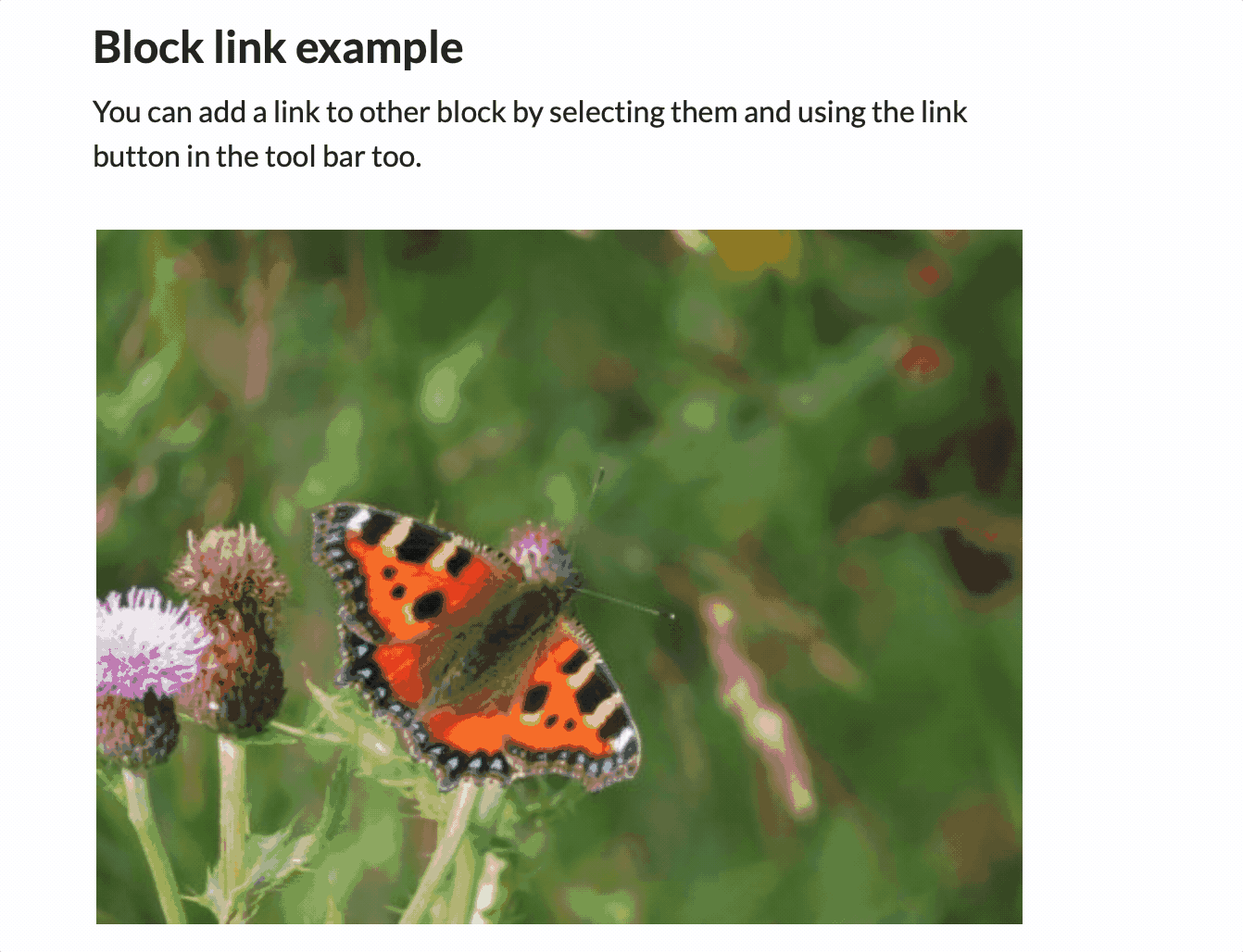 Adding a link to an image in the WordPress block editor on glow blogs