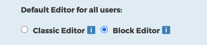 Classic or blocks radio buttons
