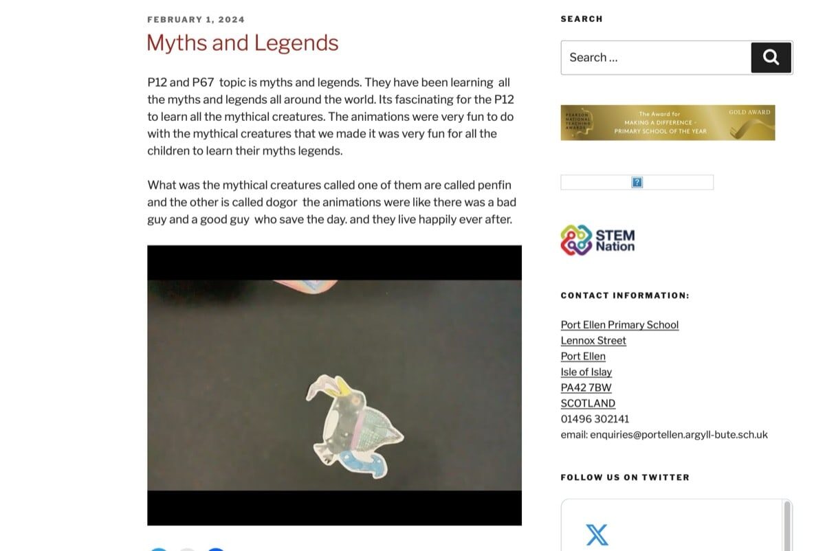 Myths and Legends – Port Ellen Primary School