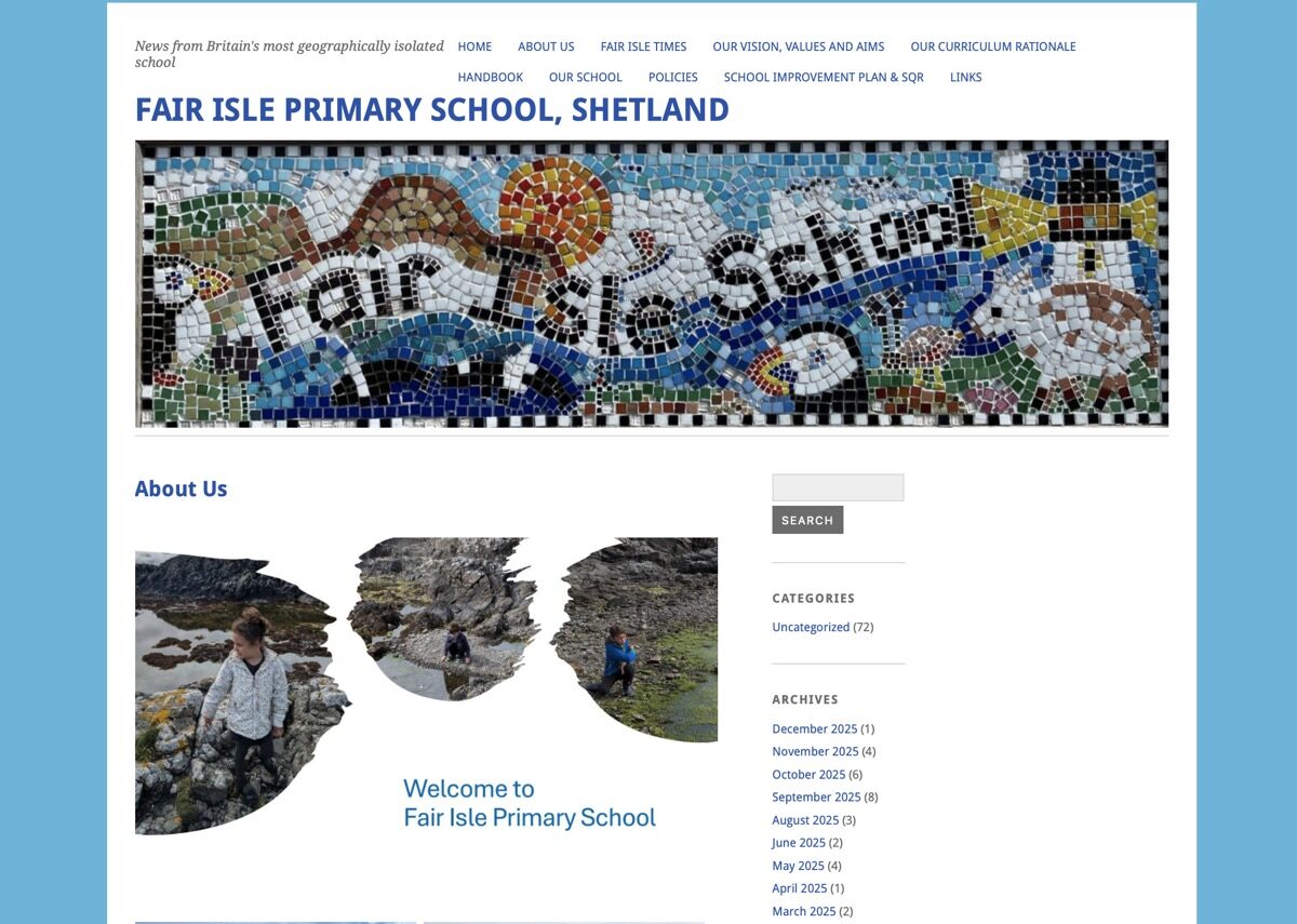 Fair Isle Primary School About Us