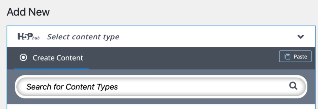 h5p paste content new hp5 screen