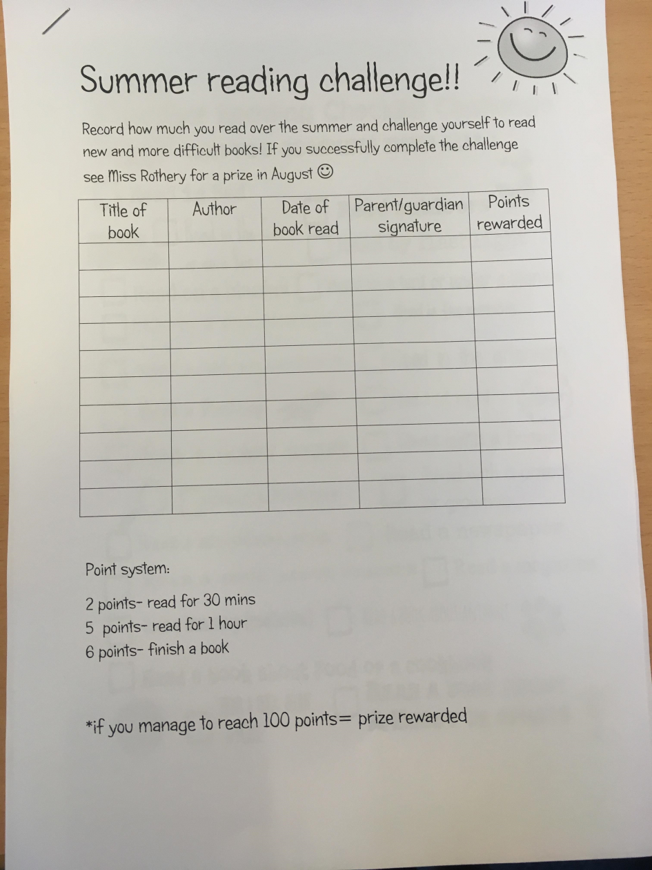 Summer reading challenge! | Hillhead High School English Department