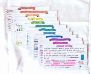 how to organise french notes