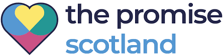 This image is the logo of 'The Promise'. It depicts a colourful heart and the words 'the promise Scotland'.