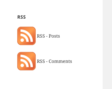 RSS Links Screenshot