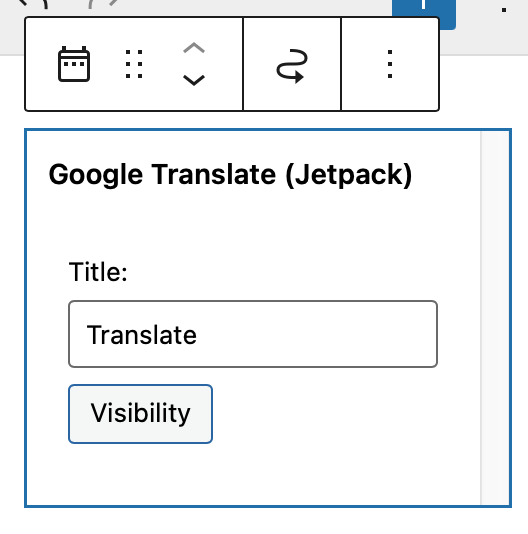 Gogole Translate Widget in the editor