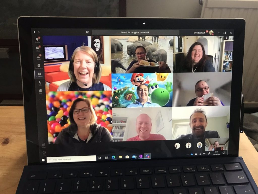 screenshpt of teams meeting on laptop