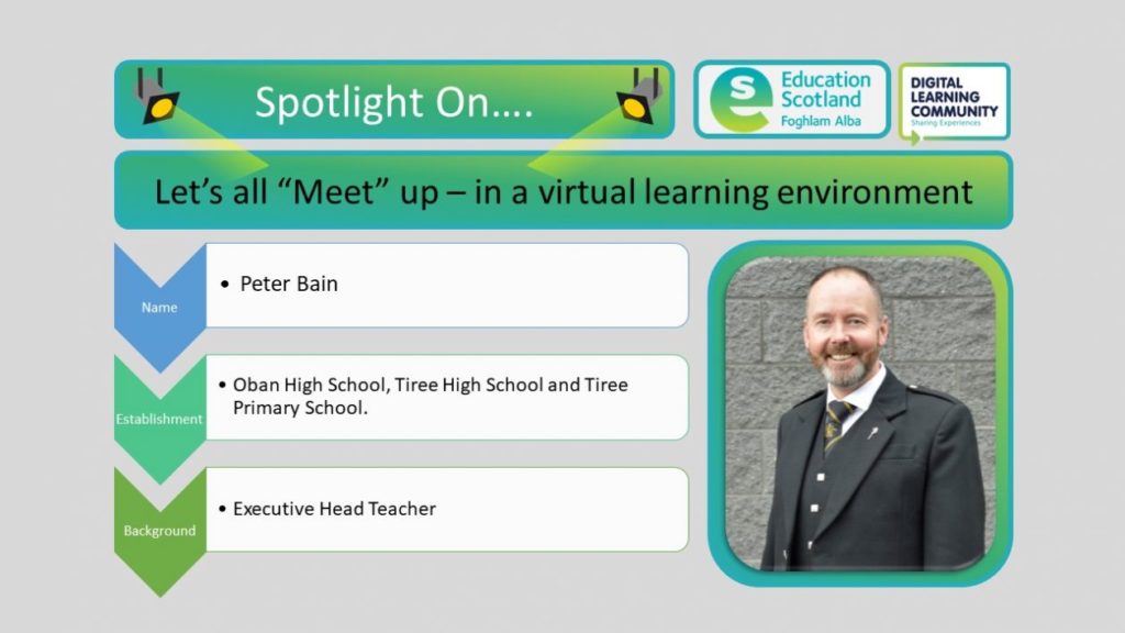lets all meet up in a virtual learning environment blog post header