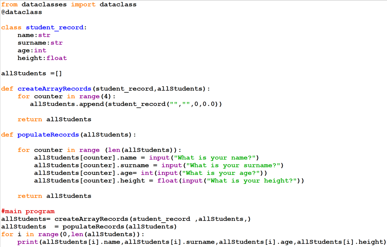 Data Types and Structures | Higher Computing Science