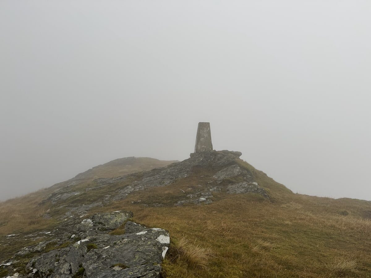 trig point in the mist