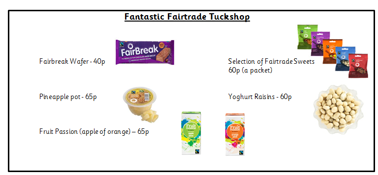 tuckshop menu