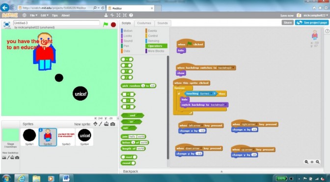 Learning How to Code Using Scratch